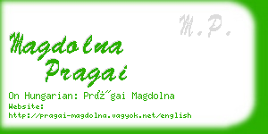 magdolna pragai business card